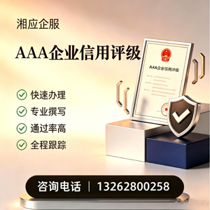 乐山AAA企业信用评级申请服务